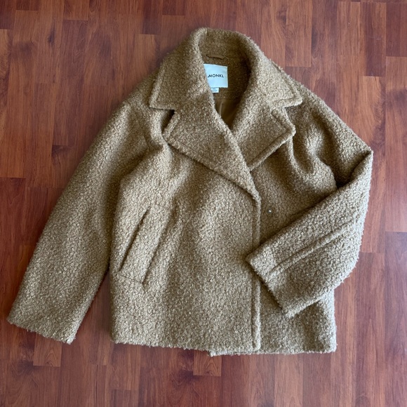 Asos Monki boucle camel colored jacket - Picture 2 of 7